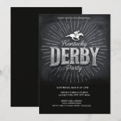 Rustic Chalkboard Kentucky Derby Party Invitation Einladung (Vorne/Hinten)
