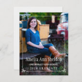 Rustic Charm Abschluss Open House Einladung (Vorne/Hinten)