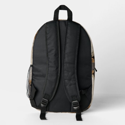 Rustic Charm Burlap & Lace Barn Wood QR Code Bedruckter Rucksack (Rückseite)