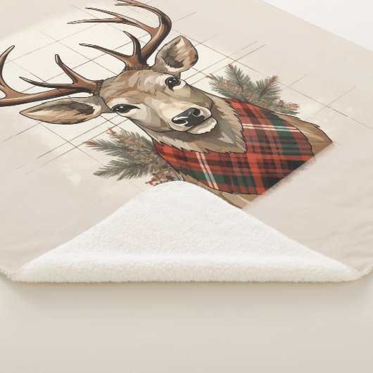 Rustic Charm Farmhouse Treasures with Plaid Deer Sherpadecke (3/4)