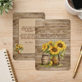 Rustic Charm Sunflowers Bridesmaid Proposal