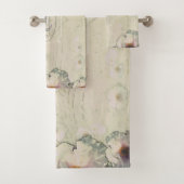 Rustic Charm Tree Peony Monogram Badhandtuch Set (Insitu)
