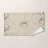 Rustic Charm Tree Peony Monogram Badhandtuch Set (Handtuch)