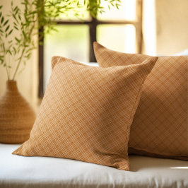 Rustic Checkered Pattern Orange Plaid for Autumn  Kissen