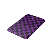 Rustic Checks, Purple and Black Badematte (Schrägansicht)