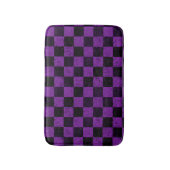 Rustic Checks, Purple and Black Badematte (Vorderseite Vertikal)