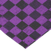 Rustic Checks, Purple and Black Kurzer Tischläufer (Ecke)