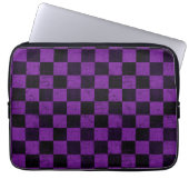 Rustic Checks, Purple and Black Laptopschutzhülle (Vorderseite)