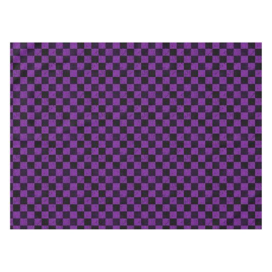 Rustic Checks, Purple and Black Tischdecke (Vorderseite (Horizontal))