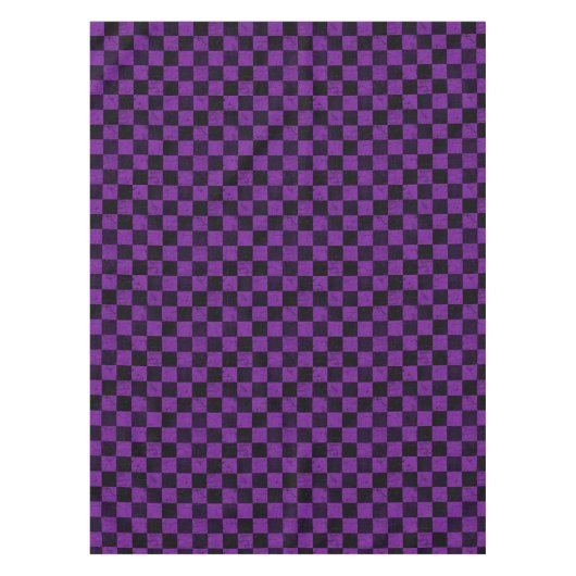 Rustic Checks, Purple and Black Tischdecke (Vorderseite)