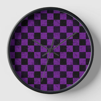 Rustic Checks, Purple and Black Uhr