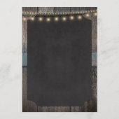 Rustic Cheers Whiskey Shot Themed 12x18 Dinner Men Menükarte (Rückseite)