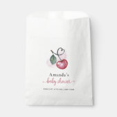 Rustic Cherry Berry Sweetheat Baby Shower Geschenktütchen (Vorderseite)