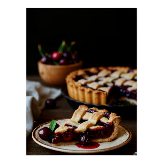Rustic Cherry Pie Poster (Vorderseite)