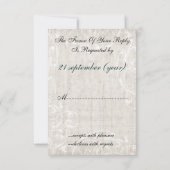 Rustic Chic Aqua Vintage Rose Hochzeit RSVP Karte (Rückseite)