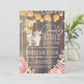 Rustic Chic Barnwood Floral Country Baby Dusche (Stehend Vorderseite)