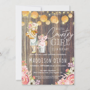 Rustic Chic Barnwood Floral Country Baby Dusche