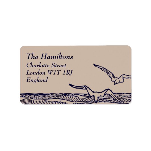 Rustic Chic Beach Wedding Address Label Adressaufkleber (Vorne)