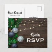 Rustic Chic Corporate Weihnachts-Party UAWG Einladungspostkarte (Vorne/Hinten)