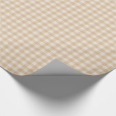 Rustic Chic Creme- und Tan-Büffel-Karo Geschenkpapier (Ecke)