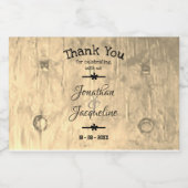 Rustic Chic Custom Guest Danke für Niedliche Mini Alkoholflaschenetikett (Einzelnes Label)