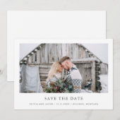 Rustic Chic | Einzelnes Foto Save The Date (Vorne/Hinten)
