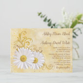 Rustic Chic Elegant Shasta Daisy Wedding Einladung (Stehend Vorderseite)