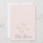 Rustic Chic Floral Butterfly Kisses Baby Dusche Einladung (Rückseite)