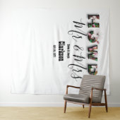 Rustic Chic Floral Howdy Mr. und Mrs. Foto Backdro Wandteppich (Beispiel (Horizontal))