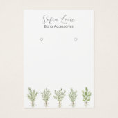 Rustic Chic Foliage Kitchen Style Display Card (Vorderseite)