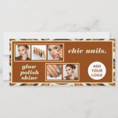 Rustic Chic Foto Collage Nail Salon Geschenkgutsch (Vorderseite)