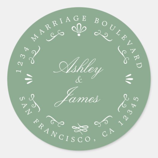 Rustic Chic Future Mr. Wedding Rücksendeadresse Runder Aufkleber (Vorderseite)