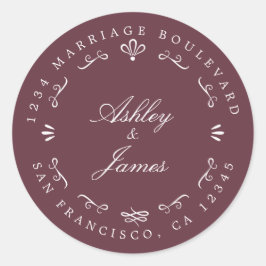 Rustic Chic Future Mr. Wedding Rücksendeadresse Runder Aufkleber