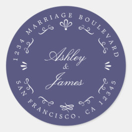 Rustic Chic Future Mr. Wedding Rücksendeadresse Runder Aufkleber