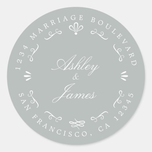 Rustic Chic Future Mr. Wedding Rücksendeadresse Runder Aufkleber (Vorderseite)