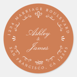 Rustic Chic Future Mr. Wedding Rücksendeadresse Runder Aufkleber