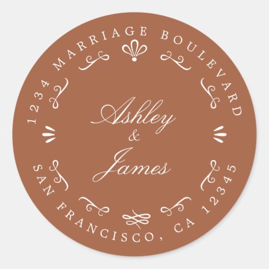 Rustic Chic Future Mr. Wedding Rücksendeadresse Runder Aufkleber (Vorderseite)