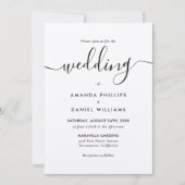 Rustic Chic Kraft Paper Wedding Einladung (Vorderseite)