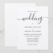 Rustic Chic Kraft Paper Wedding Einladung (Vorne/Hinten)