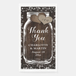 Rustic Chic Mason Jar Barn Wood Wedding Vielen Dan Serviette