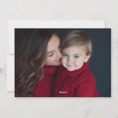 Rustic Chic Merry Christmas Design Feiertagskarte (Rückseite)