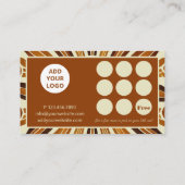 Rustic Chic Nail Salon Business-Logo-Marke Treuekarte (Rückseite)