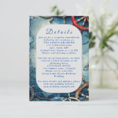Rustic Chic Nautical Wedding Card Begleitkarte (Stehend Vorderseite)