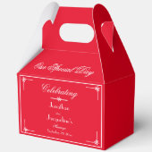 Rustic Chic Romantic Red Elegante Wedding Vielen D Geschenkschachtel (Vorderseite)