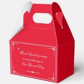 Rustic Chic Romantic Red Elegante Wedding Vielen D Geschenkschachtel (Rückseite)