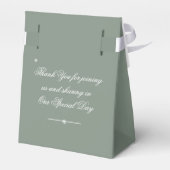 Rustic Chic Sage Green Elegant Danke für Ihre Hoch Geschenkschachtel (Rückseite)