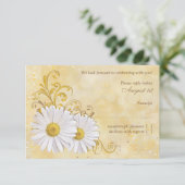 Rustic Chic Shasta Daisy Wedding RSVP Antwort (Stehend Vorderseite)