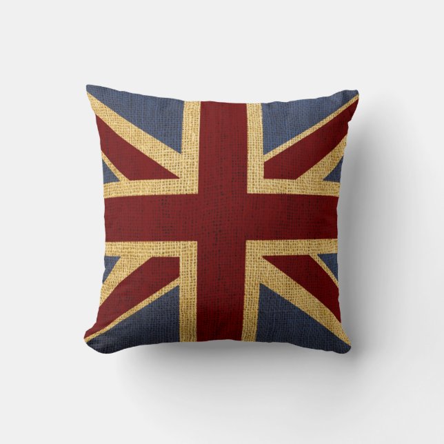 Rustic Chic Union Jack Kissen (Vorderseite)