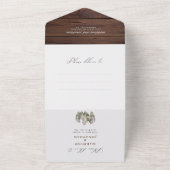 Rustic Chic Wood String Light Cactus Cacti Wedding All In One Einladung (Außenbereich)