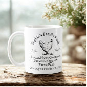 Rustic Chicken Farm Business Black Text Kaffeetasse